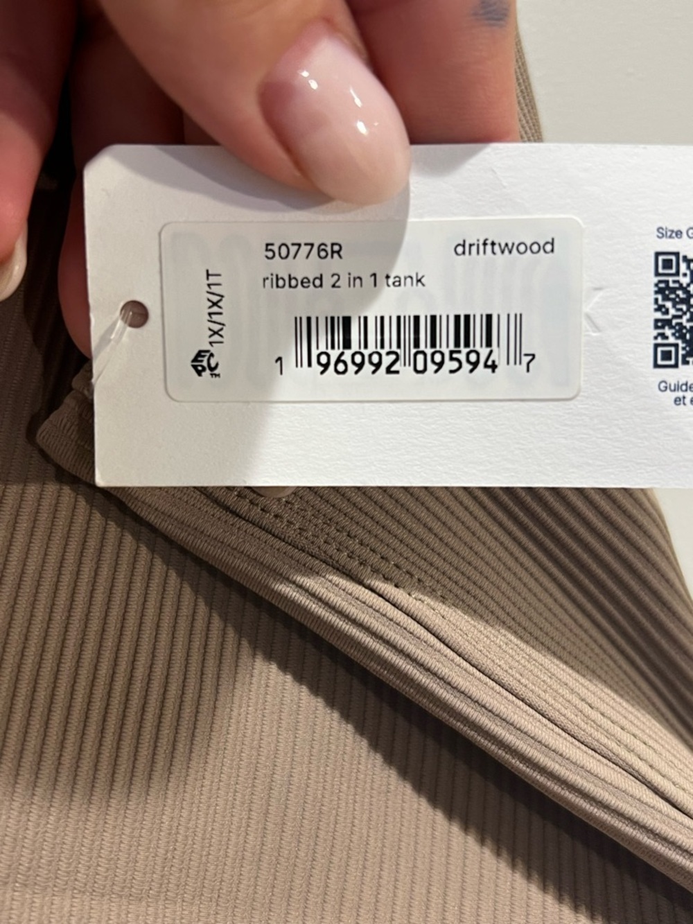 Spanx Driftwood Brown Ribbed 2 in 1 Tank 1X NWT - Picture 5 of 7